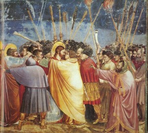Giotto di Bondone (1267-1337): Το φιλί του Ιούδα