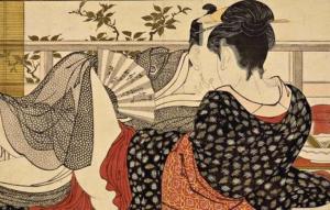 "Οι εραστές του επάνω ορόφου" (Ουταμάρο Κιταγκάβα, 1788) 