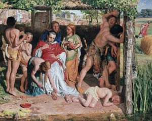 William Holman Hunt: «A Converted British Family Sheltering a Christian Missionary from the Persecution of the Druids»