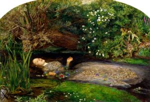 John Eeverett Millais, Ophelia. Model, Elizabeth Siddal