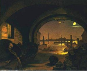 Past and Present 3 (The WIfe abandoned by her lover with her child). Augustus Leopold Egg, 1858. Λάδε σε καμβά, Tate Gallery, Λονδίνο. 