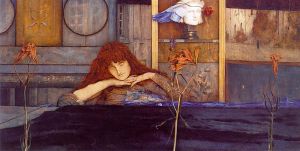 Fernand Khnopff: "I lock my door upon myself" (λάδι σε καμβά,1891. Neue Pinakothek, Μόναχο)