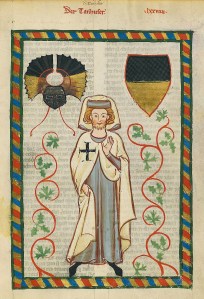 "Der Tanhuser" (Codex Manesse, 1340).