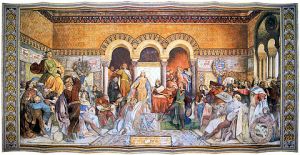 Moritz von Schwind: "Der Sängerkrieg" ("Ο Διαγωνισμός Τραγουδιού"). Νωπογραφία στο Wartburg, 1854.